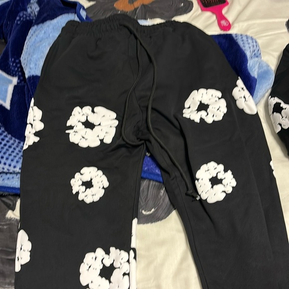 Men denim tears joggers size M